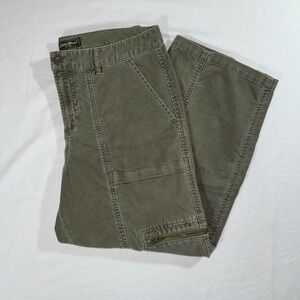Eddie Bauer‎ Vintage Y2K Corduroy Wide Leg Jeans in Forest Green